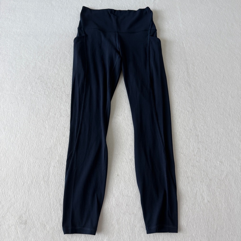 Lululemon Fast and Free High-Rise Tight‎ 25" Women Size 6 Navy Blue LW5DCES